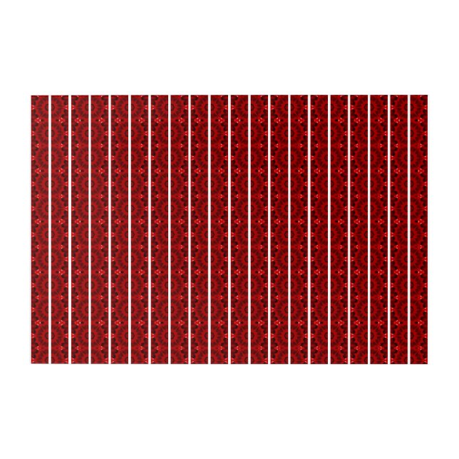 Geometric art red white stripes acrylic (Front)