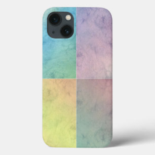 Geometric Art Watercolor Squares Colorful Pastel iPhone 13 Case