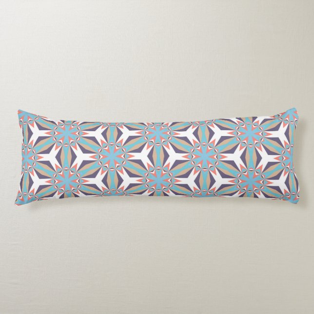 Geometric Artistic Abstract Pattern Body Pillow (Front)