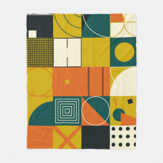 Geometric artwork: simple shapes design. fleece blanket
