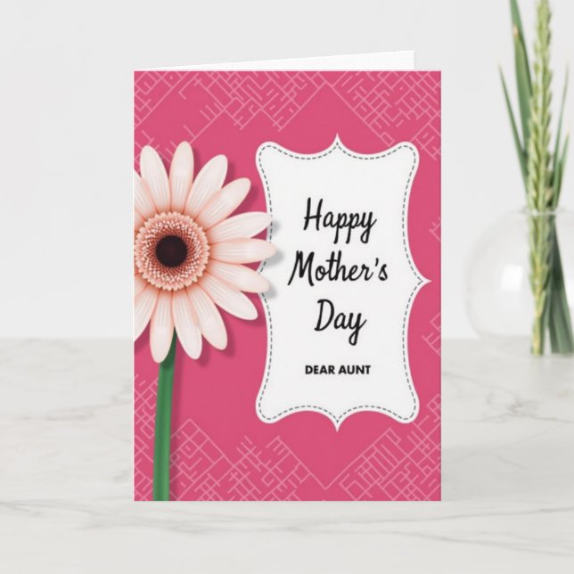 Geometric Aunt Mothers Day Card (Front)