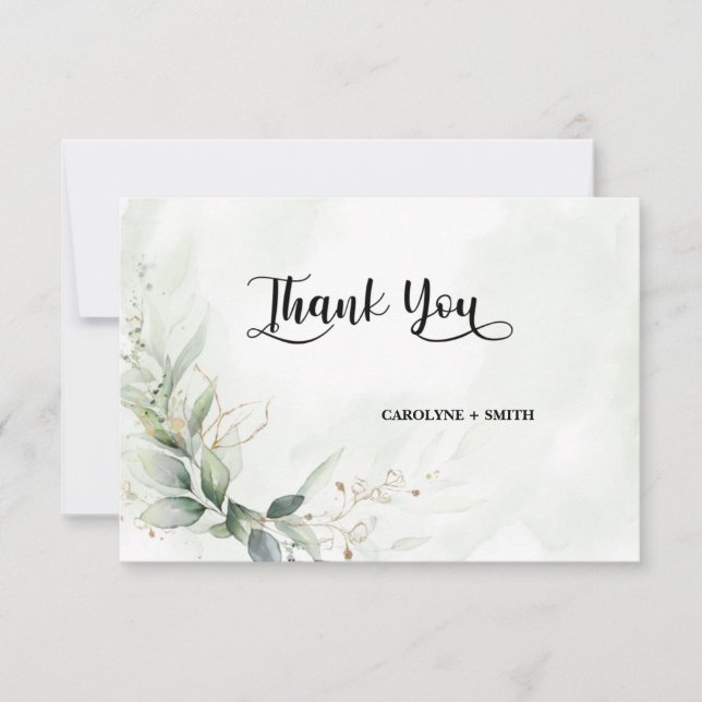 Geometric Baby Shower Thank You Card (Front)