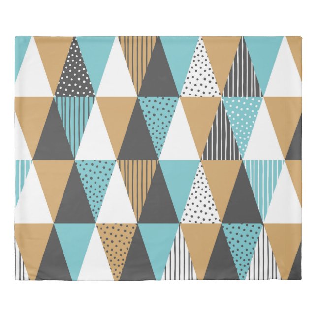 Geometric background. Abstract vintage illustratio Duvet Cover (Front)