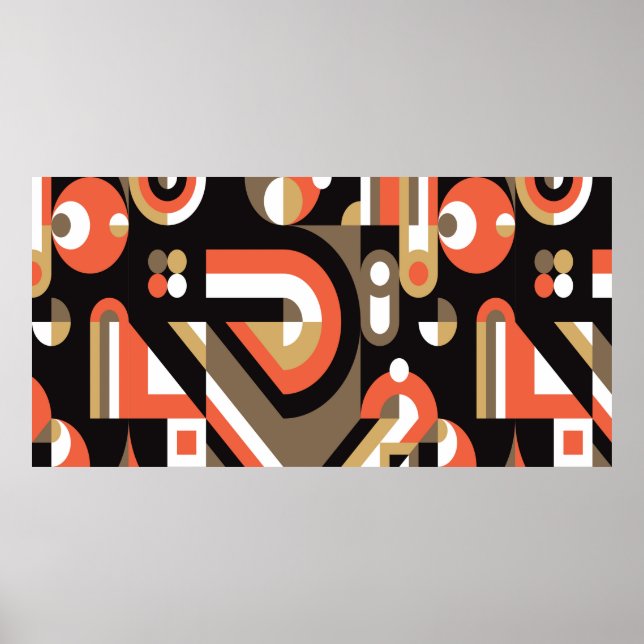 Geometric background design. Abstract artwork patt Poster (Front)