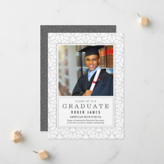 Geometric Background Graduation Announcemet Announcement