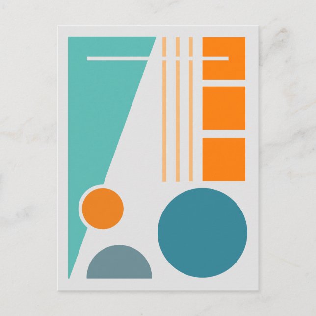 Geometric Balance 1 Abstract Design Postcard (Front)