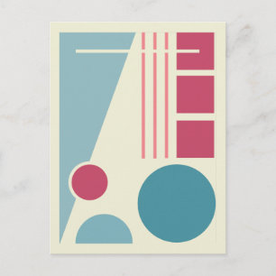 Geometric Balance 1 Abstract Design Postcard