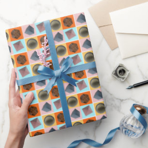 Geometric balance wrapping paper