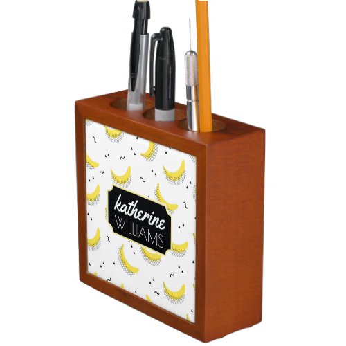 Geometric Bananas  Add Your Name Pencil Holder