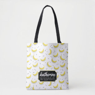 Geometric Bananas   Add Your Name Tote Bag
