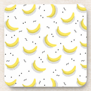 Geometric Bananas Drink Coaster