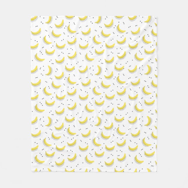 Geometric Bananas Fleece Blanket (Front)
