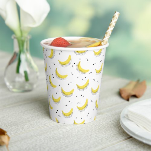 Geometric Bananas Paper Cups