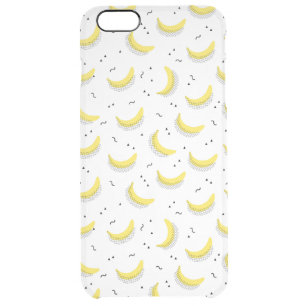 Geometric Bananas Clear iPhone 6 Plus Case