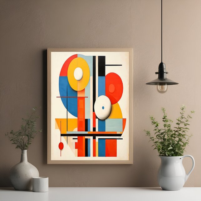 Geometric Bauhaus Minimalist Abstract Art Poster (Creator Uploaded)
