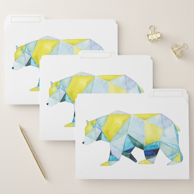 Geometric Bear Animal File Folder (Set)