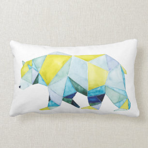 Geometric Bear Animal Lumbar Pillow