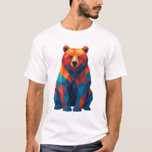 Geometric bear design T-Shirt