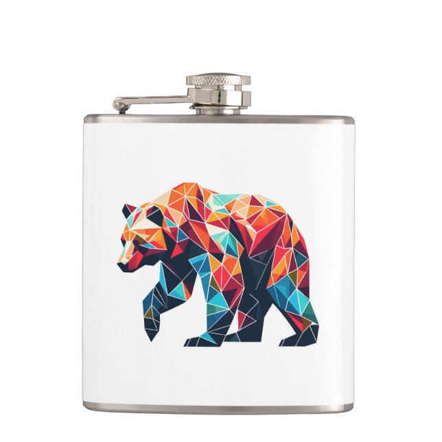 Geometric Bear Flask (Front)
