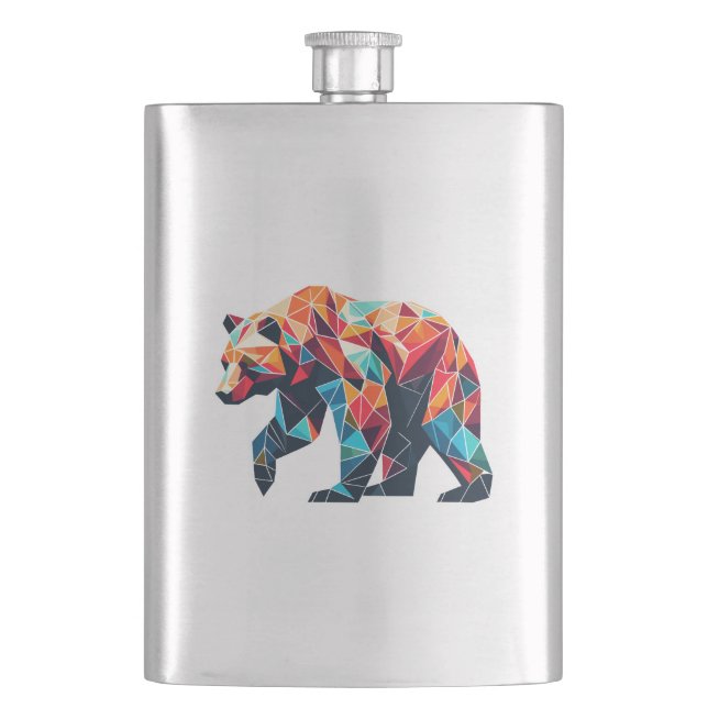 Geometric Bear Flask (Front)