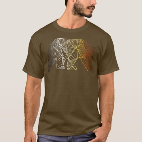 Geometric Bear Pride LGBTQ BearlyBrand T_Shirt