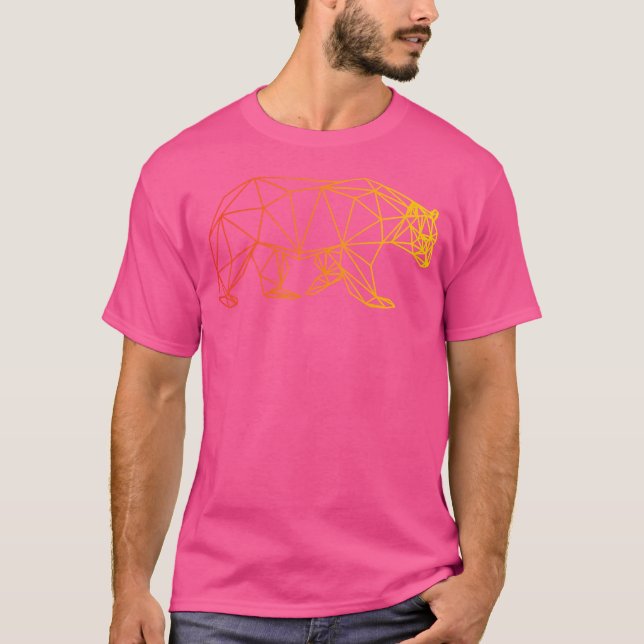 Geometric Bear Tshirt Camping Hiking Wilderness (Front)