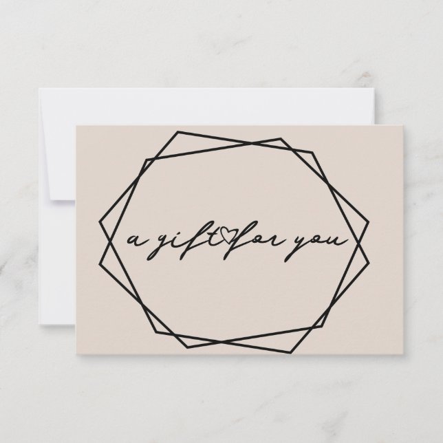 Geometric Beauty Muted Gift Certificate Card (Front)