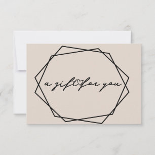 Geometric Beauty Muted Gift Certificate Card