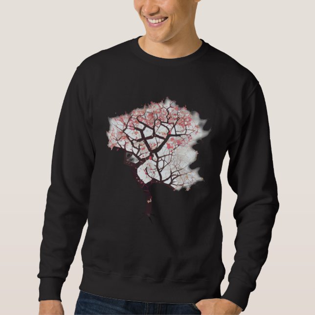 Geometric Beauty of Life with this Vibrant Cherry  Sweatshirt (Front)