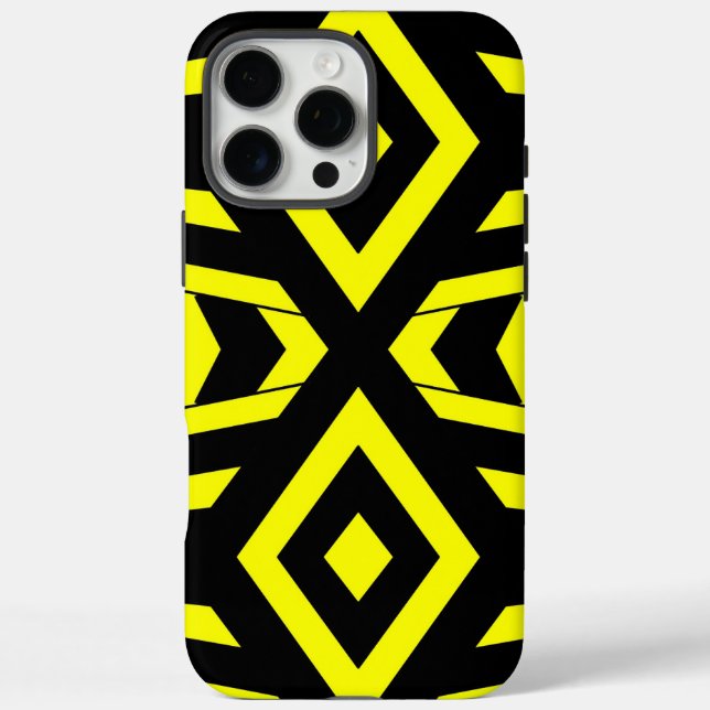 Geometric Bee Pattern iPhone Case (Back)