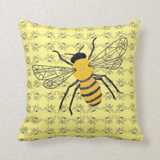 Geometric Bee Throw Pillow