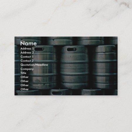 Geometric Beer Barrels, Czech Republic Business Card