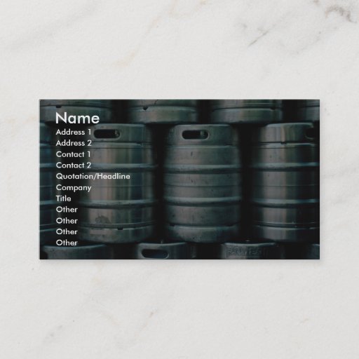 Customizable Geometric beer barrels, Czech Republic Business Card Templates