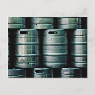 Geometric beer barrels, Czech Republic Postcard