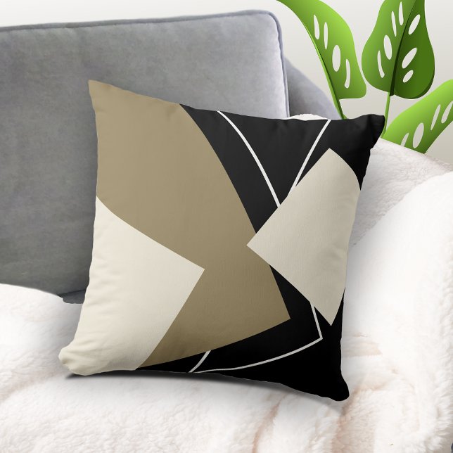 Geometric Beige Pilow Throw Pillow (Creator Uploaded)