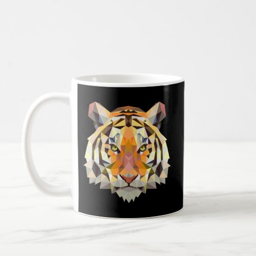 Geometric Bengal Indian Tiger Face Cat Coffee Mug