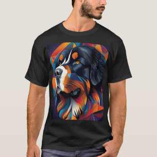 Geometric bernese mountain dog T-Shirt