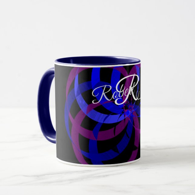 Geometric Berry Blend Coffee Mug (Front Left)