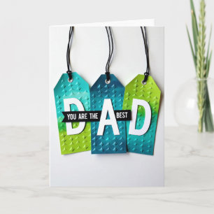 Geometric Best Dad Banner Card
