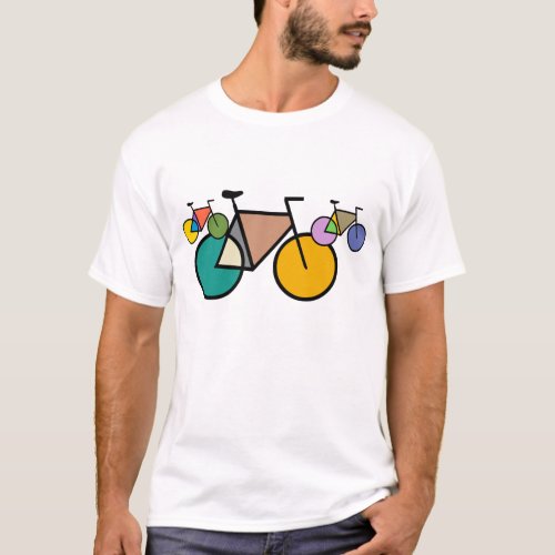 Geometric Bicycle Art T_Shirt