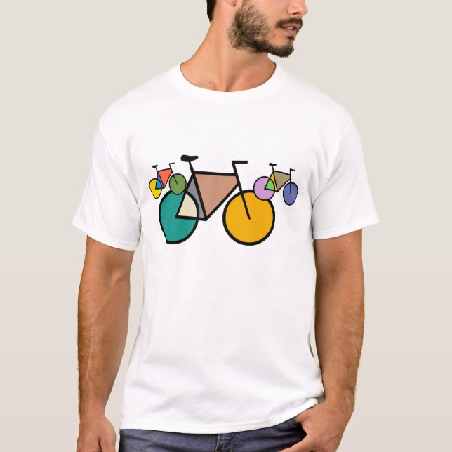 Geometric Bicycle Art T-Shirt (Front)