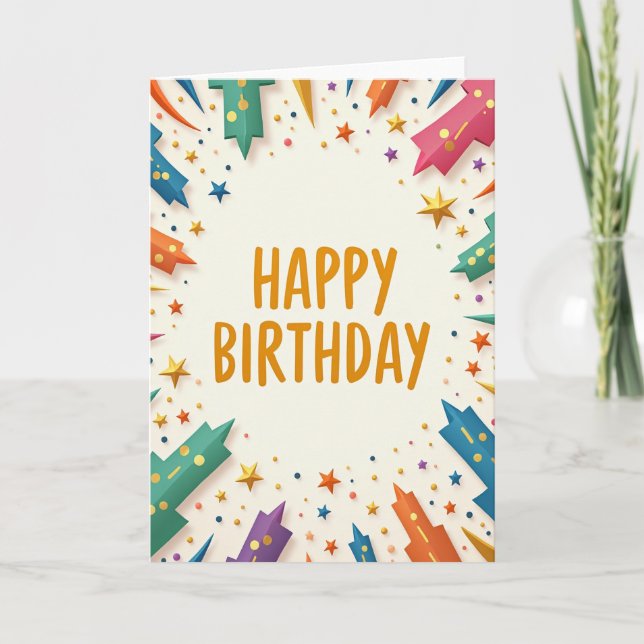 Geometric Birthday Card (Front)