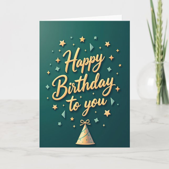 Geometric Birthday Design Card (Front)