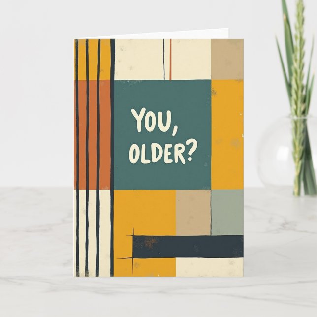 Geometric Birthday Query Card (Front)