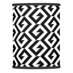 Geometric black and white lamp shade