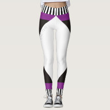 purple and white leggings