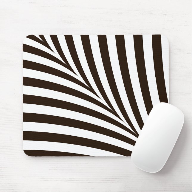 Geometric black and white Zebra stripes Mouse Pad (With Mouse)