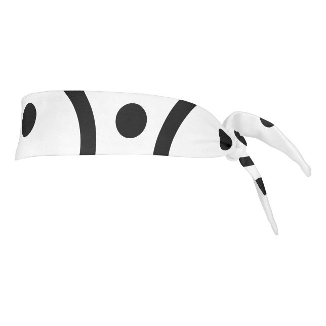 Geometric Black Dots Tie Headband (Rotate 90)