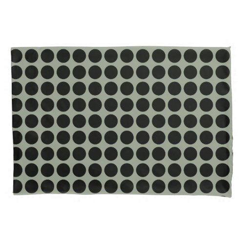 Geometric Black Polka Dots on any Color Pillowcase