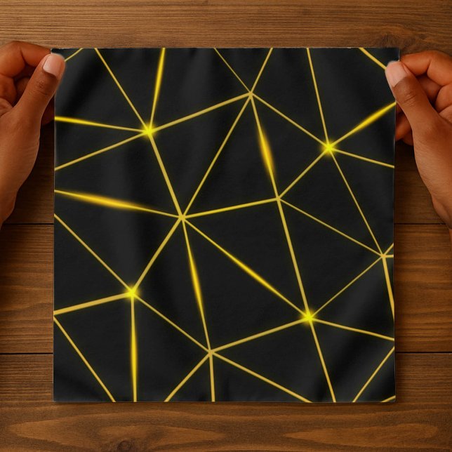 Geometric black triangles gold lines bandana (Creator Uploaded)